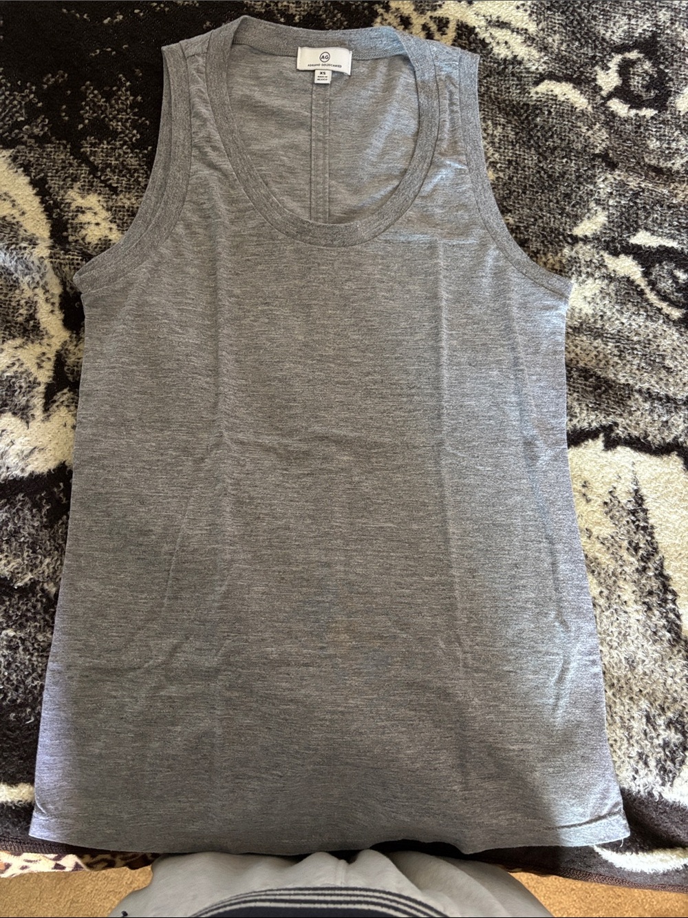 Ag Adriano Goldschmied Gray Scoop Neck Tank